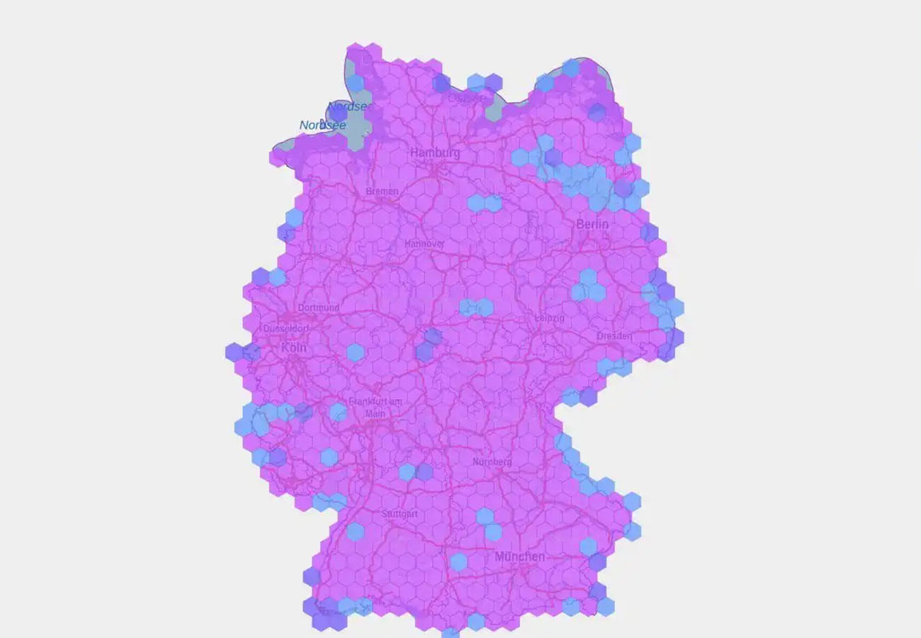 Überblick über die Netzabdeckung von Telekom, Vodafone, o2 und 1&1: Karte der Bundesnetzagentur