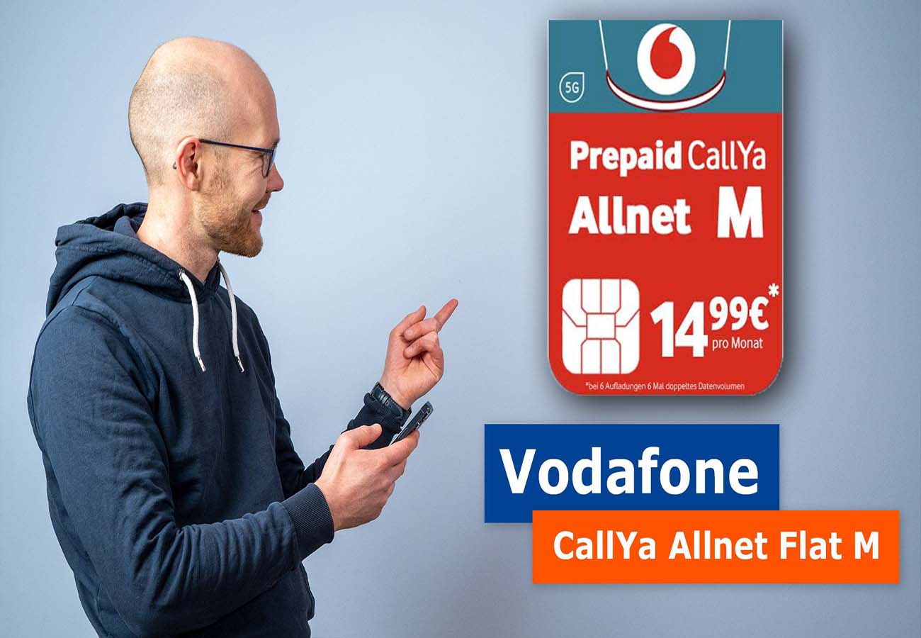 Vodafone CallYa Allnet-Flat M: Unbegrenzte Telefonie und ultraschnelles 5G – Jetzt mit 45 € Startguthaben!